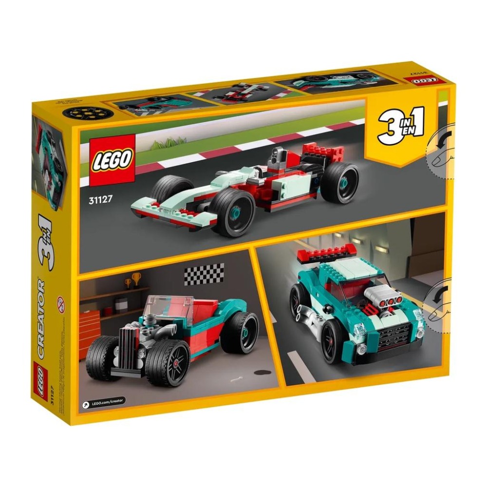 【樂GO】樂高 LEGO 31127 街頭賽車 車子 跑車 三合一 積木 玩具 禮物 生日禮物 樂高正版 全新未拆-細節圖2