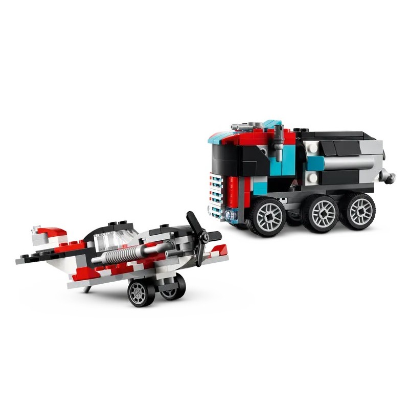 【樂GO】樂高 LEGO 31146 平板卡車和直升機 飛機 越野車 三合一 創意 積木 玩具 禮物  樂高正版全新-細節圖5
