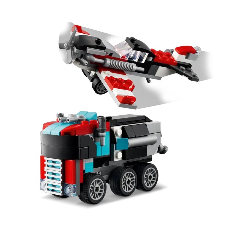 【樂GO】樂高 LEGO 31146 平板卡車和直升機 飛機 越野車 三合一 創意 積木 玩具 禮物  樂高正版全新-細節圖6
