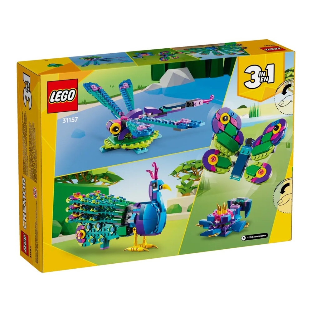【樂GO】樂高 LEGO 31157 異國孔雀 蝴蝶 蜻蜓 三合一 創意 積木 玩具 禮物 生日禮物 樂高正版全新-細節圖2