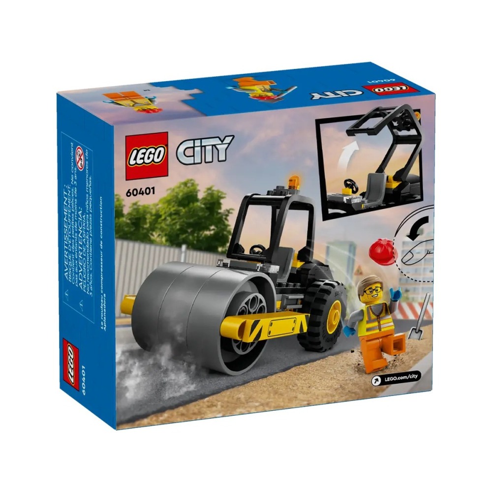 【樂GO】樂高 LEGO 60401 工程蒸氣壓路機 壓路機 工程 工地 城市 CITY 積木 玩具 禮物 樂高正版全新-細節圖2