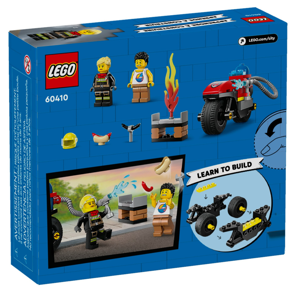 【樂GO】樂高 LEGO 60410 消防救援摩托車 機車 消防員 城市 CITY 積木 玩具 禮物 樂高正版全新-細節圖2