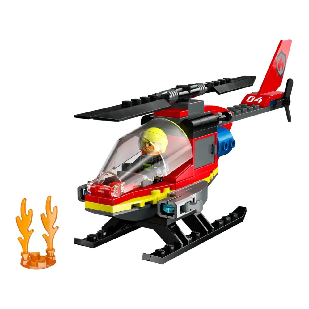 【樂GO】樂高 LEGO 60411 消防救援直升機 消防員 城市 CITY 積木 玩具 禮物 生日禮物 樂高正版全新-細節圖3