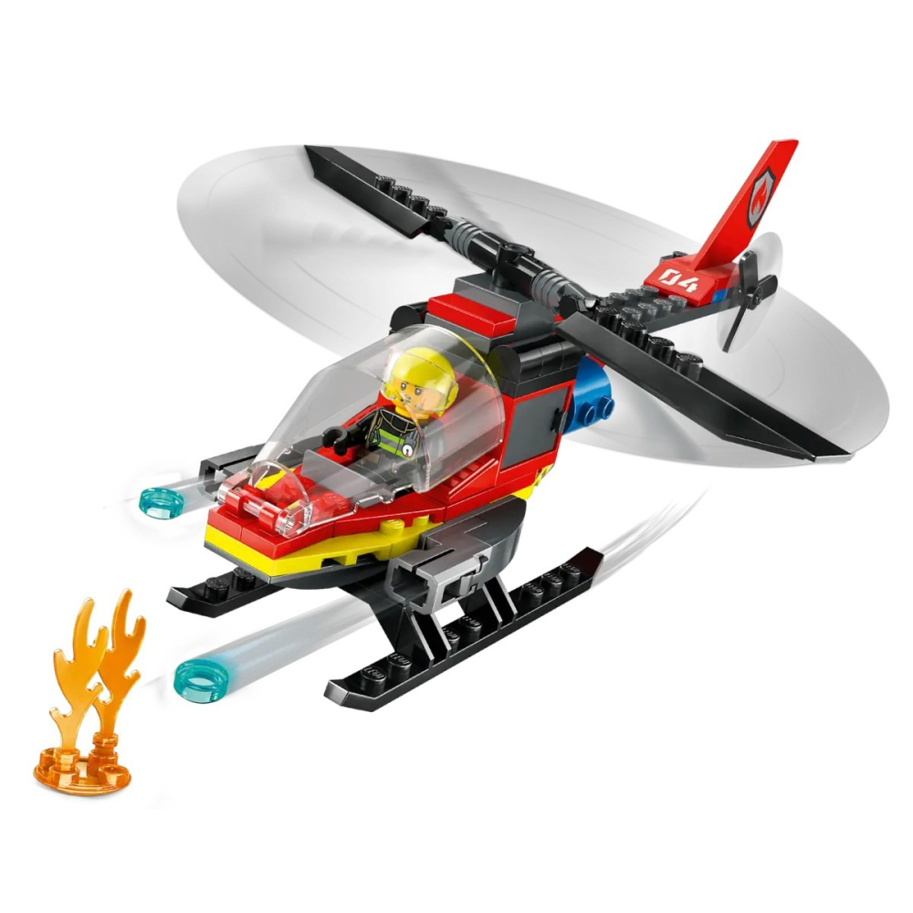 【樂GO】樂高 LEGO 60411 消防救援直升機 消防員 城市 CITY 積木 玩具 禮物 生日禮物 樂高正版全新-細節圖4