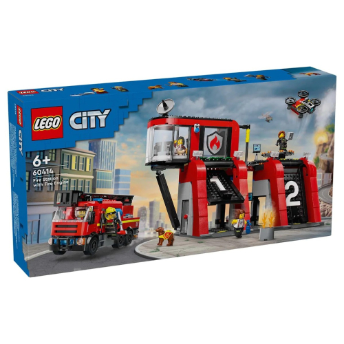 【樂GO】樂高 LEGO 60414 消防局和消防車 消防員 城市 CITY 積木 玩具 禮物 生日禮物 樂高正版全新