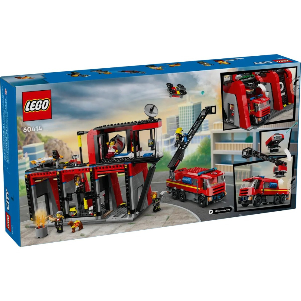 【樂GO】樂高 LEGO 60414 消防局和消防車 消防員 城市 CITY 積木 玩具 禮物 生日禮物 樂高正版全新-細節圖2