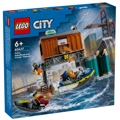 【樂GO】樂高 LEGO 60417 警察快艇和壞蛋藏身處 船 城市 CITY 積木 玩具 禮物 生日禮物 樂高正版全新