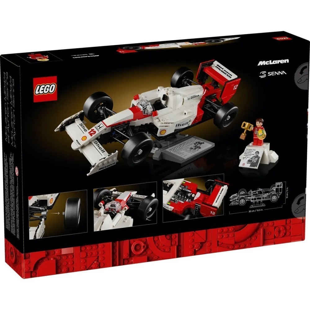【樂GO】 樂高 LEGO 10330 麥拉倫 MP4/4 ＆ 艾爾頓·冼拿 F1 方程式賽車 Icons 樂高正版全新-細節圖2