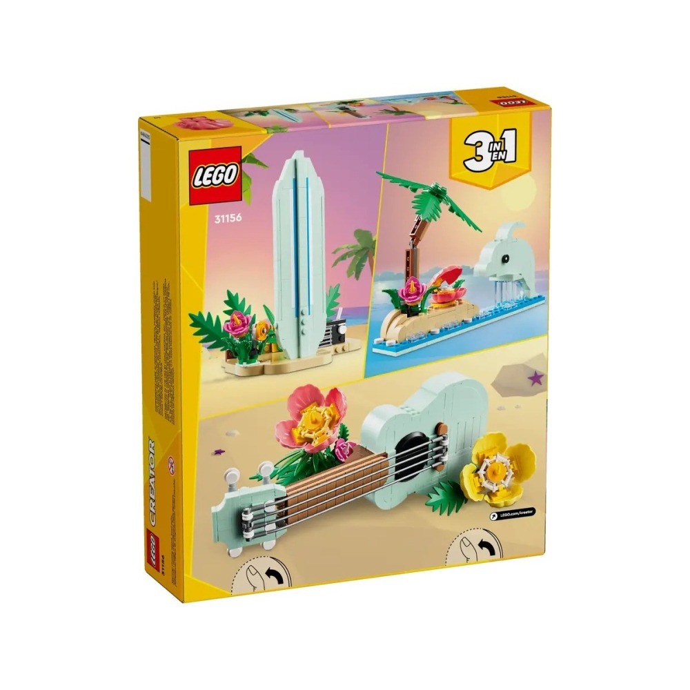 【樂GO】樂高 LEGO 31156 熱帶烏克麗麗 烏克麗麗 三合一系列 海豚 衝浪 海灘 玩具 收藏 樂高正版全新-細節圖2