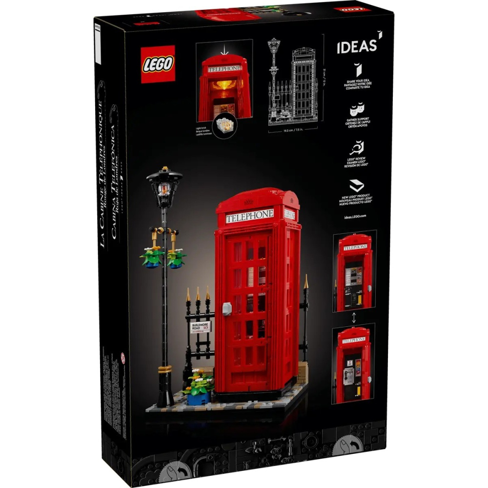 【樂GO】現貨 樂高 LEGO 21347 倫敦紅色電話亭 英國 紅色電話亭 Red London Tele 樂高正版-細節圖2