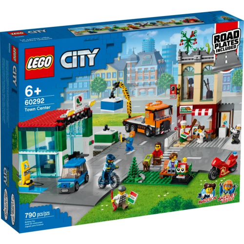 【樂GO】樂高 LEGO 60292 市中心 城市系列 CITY 房子 大樓 道路底板 工程車 垃圾車 樂高正版全新