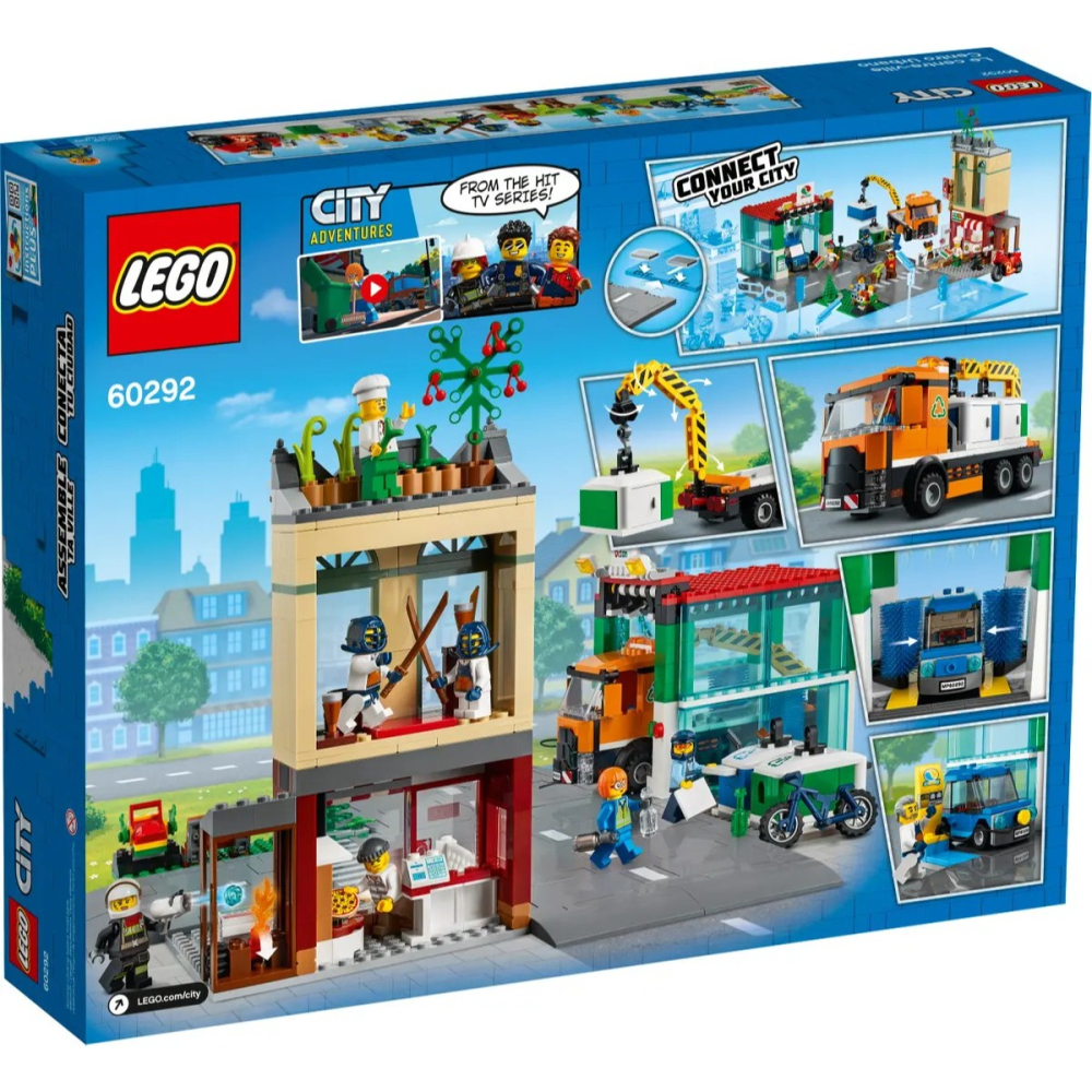 【樂GO】樂高 LEGO 60292 市中心 城市系列 CITY 房子 大樓 道路底板 工程車 垃圾車 樂高正版全新-細節圖2