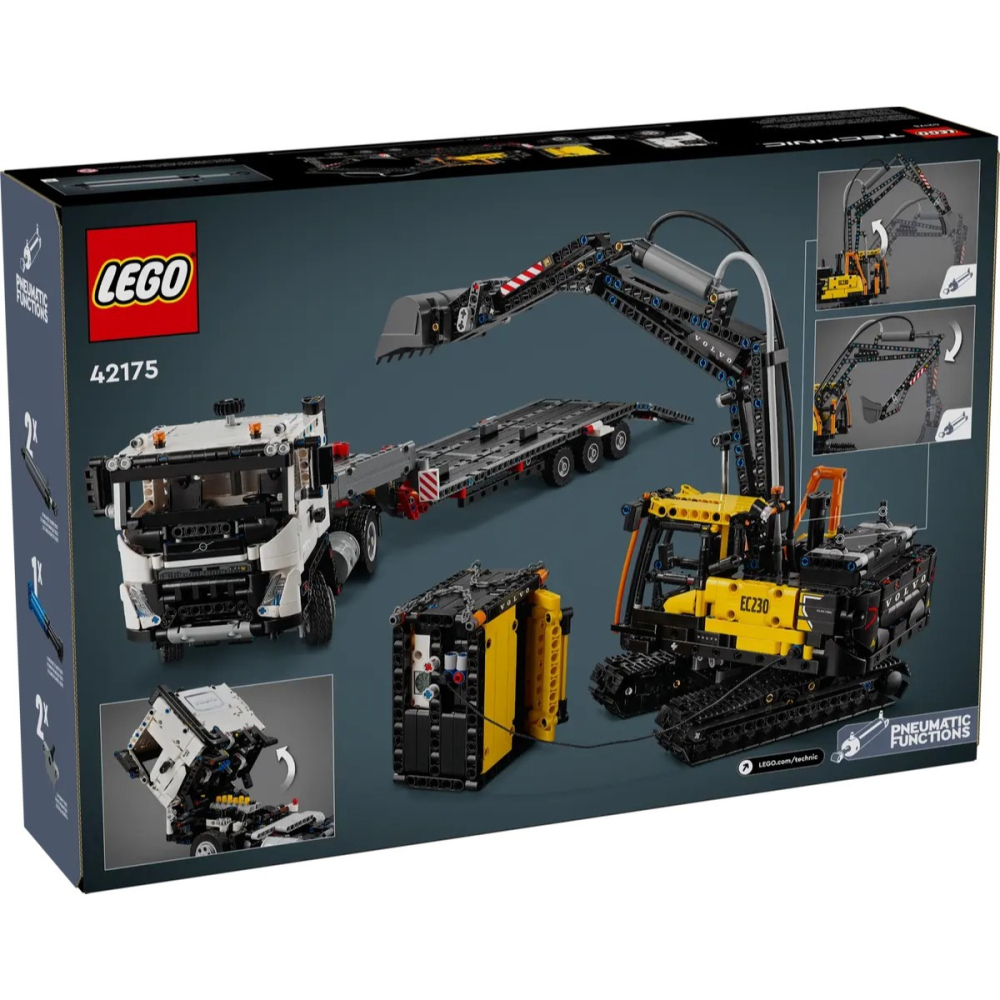 【樂GO】樂高 LEGO 42175 Volvo FMX&EC230 科技 卡車 挖土機 拖車 聯結車 樂高正版全新-細節圖2