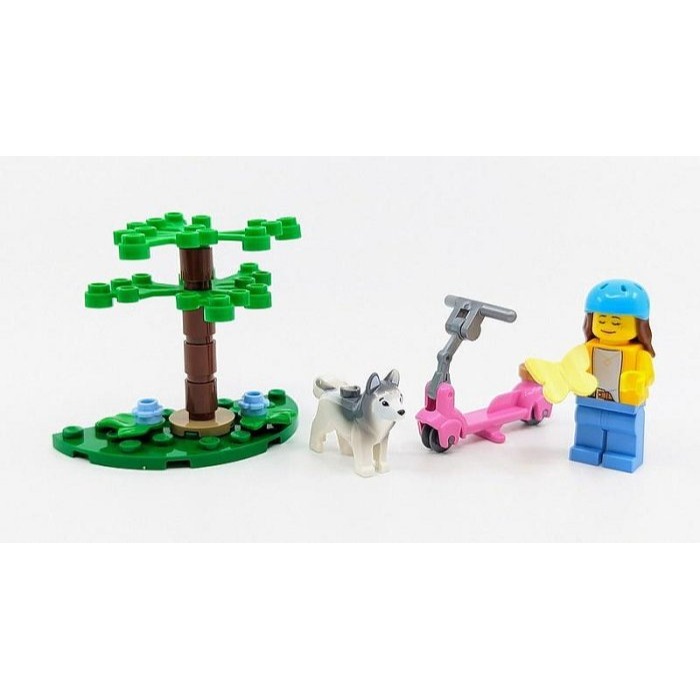 【樂GO】樂高袋裝 LEGO 30639 狗狗公園 小摩托車 滑板車 哈士奇 寵物公園 公園 玩具 禮物 樂高正版全新-細節圖3