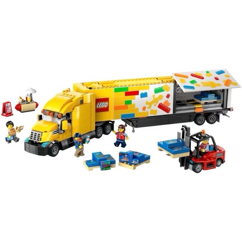 【樂GO】樂高 LEGO 60440 送貨車 黃色 貨車 貨櫃車 卡車 連結車 CITY 城市系列 樂高正版-細節圖3