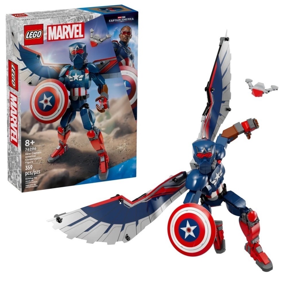 【樂GO】樂高 LEGO 76296 新美國隊長｜漫威 Marvel 獵鷹 美國隊長 可動人偶 全新 樂高正版-細節圖3