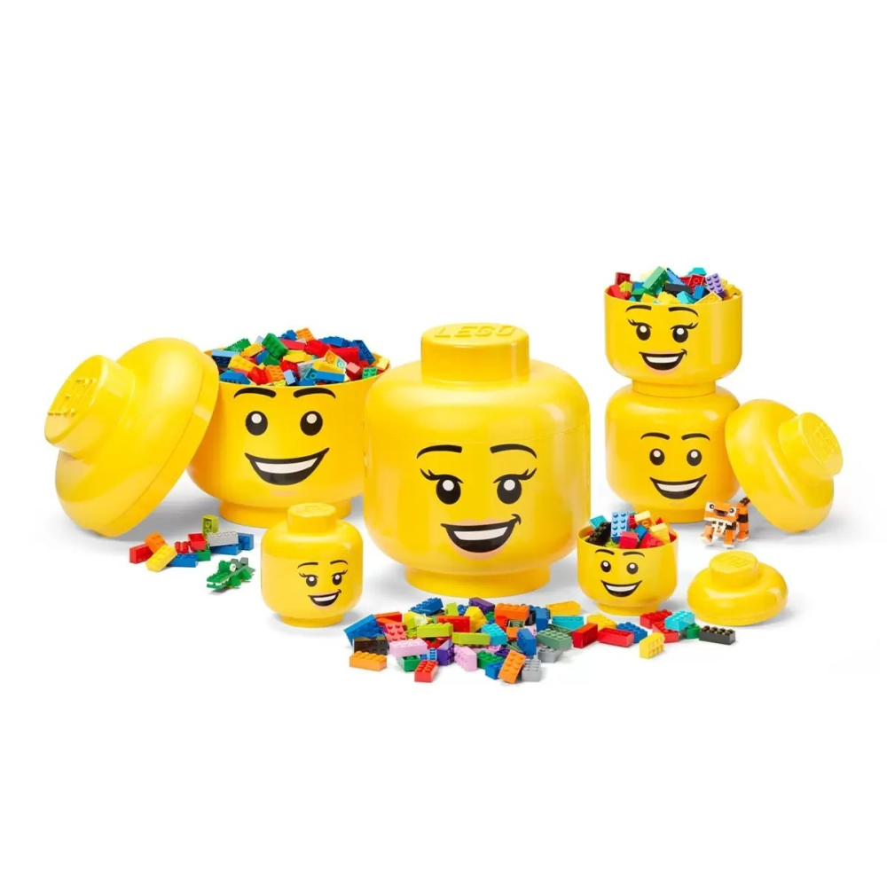 【樂GO】樂高周邊 LEGO 樂高人偶頭 收納盒 套裝 1套6個 樂高 樂高大頭經典置物盒 收納盒 積木 樂高正版全新-細節圖3