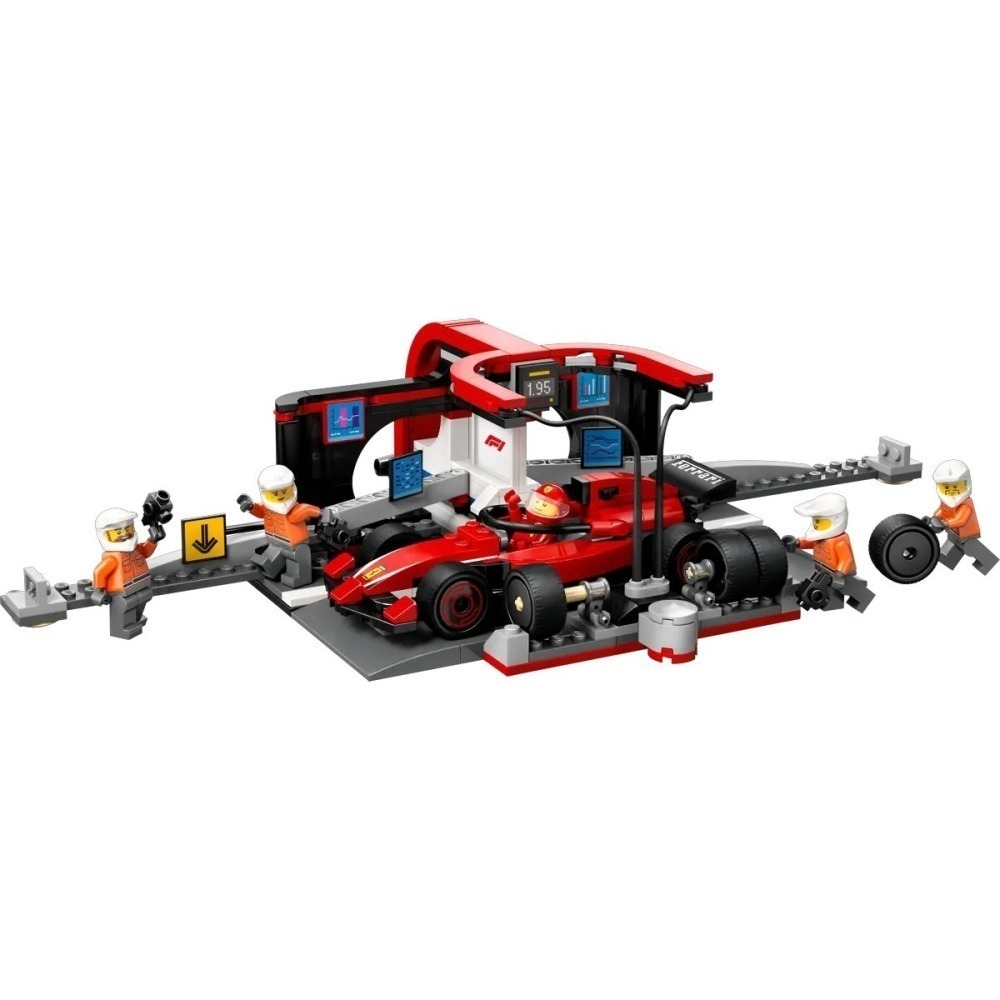 【樂GO】樂高 LEGO 60443 F1 維修站 維修人員 法拉利 城市 法拉利 賽車 車子 樂高正版全新-細節圖3