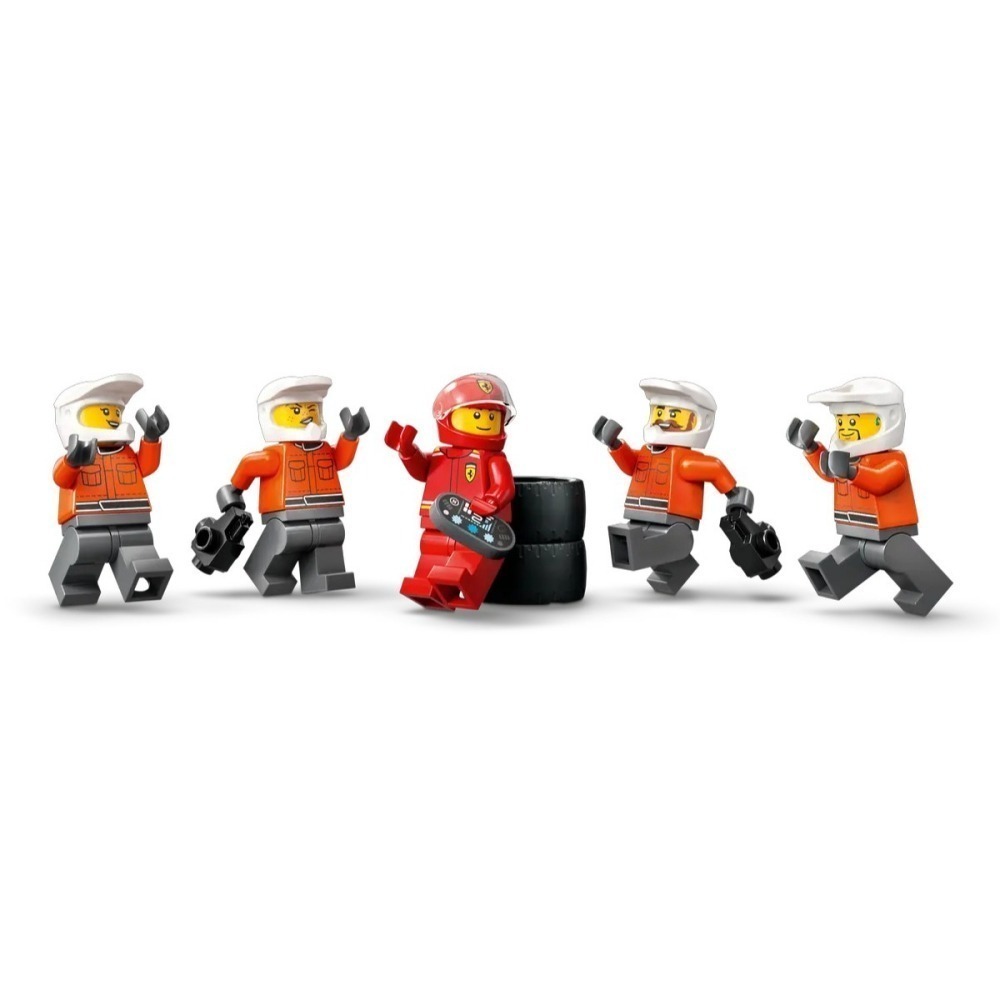 【樂GO】樂高 LEGO 60443 F1 維修站 維修人員 法拉利 城市 法拉利 賽車 車子 樂高正版全新-細節圖7