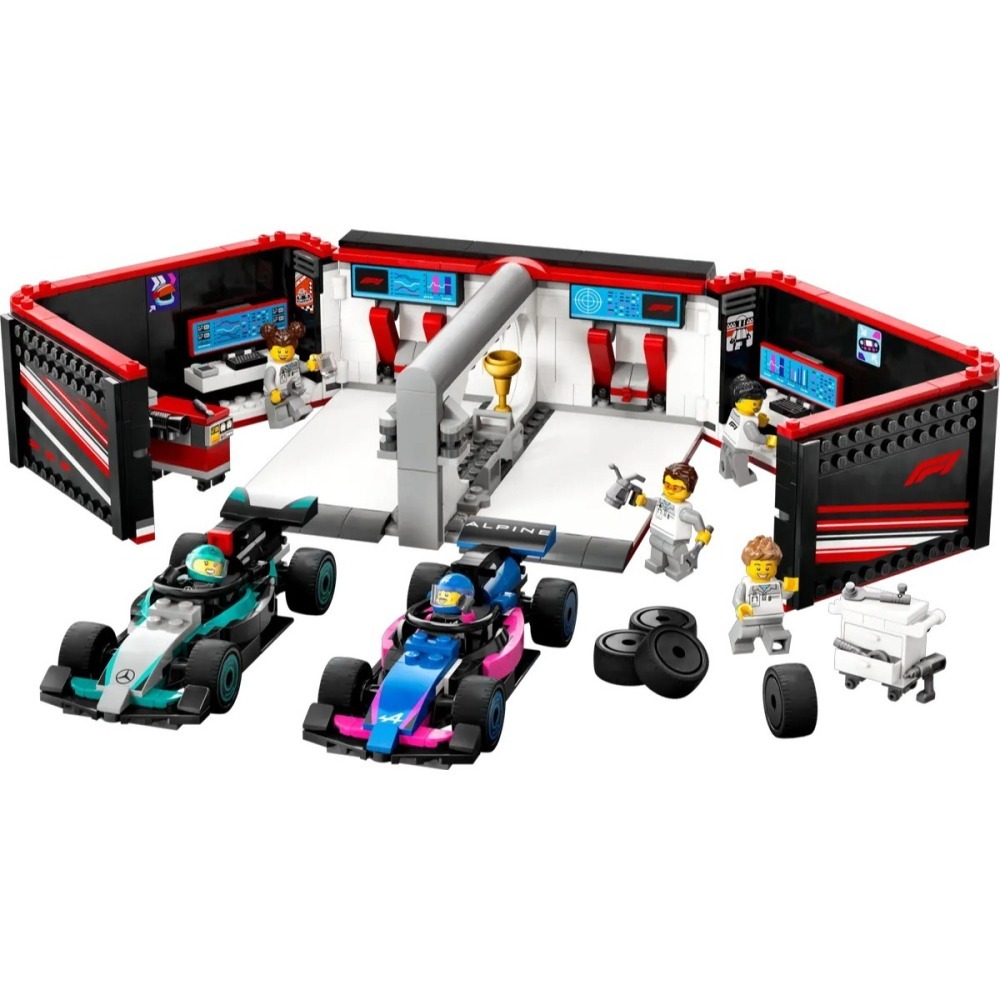 【樂GO】樂高 LEGO 60444 F1 車庫 賓士 AMG 與 Alpine 城市 玩具 禮物 賽車 樂高正版全新-細節圖3