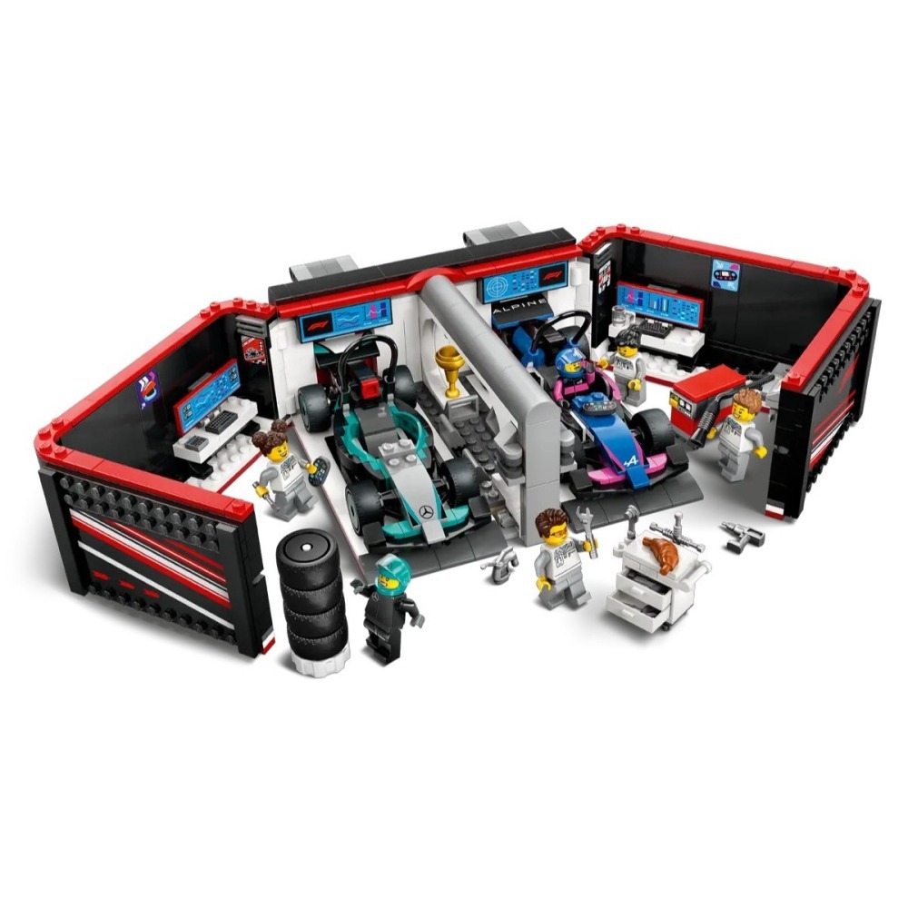 【樂GO】樂高 LEGO 60444 F1 車庫 賓士 AMG 與 Alpine 城市 玩具 禮物 賽車 樂高正版全新-細節圖4