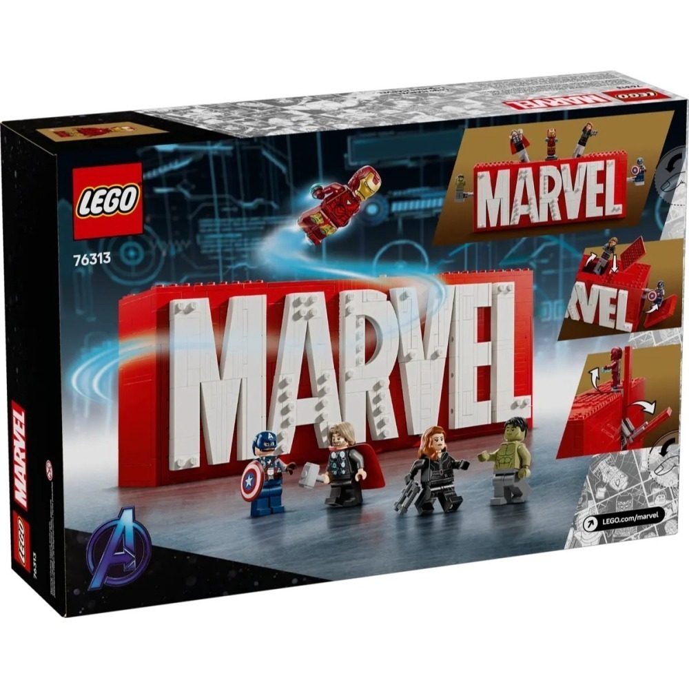 【樂GO】樂高 LEGO 76313 漫威人偶標誌盒 Marvel 漫威 鋼鐵人 黑寡婦 浩克 美國隊長 雷神 正版-細節圖2