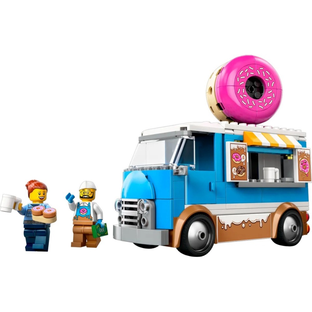 【樂GO】樂高 LEGO 60452 甜甜圈車 城市 餐車 甜甜圈 食物餐車 家家酒 玩具 禮物 車子  樂高正版全新-細節圖3