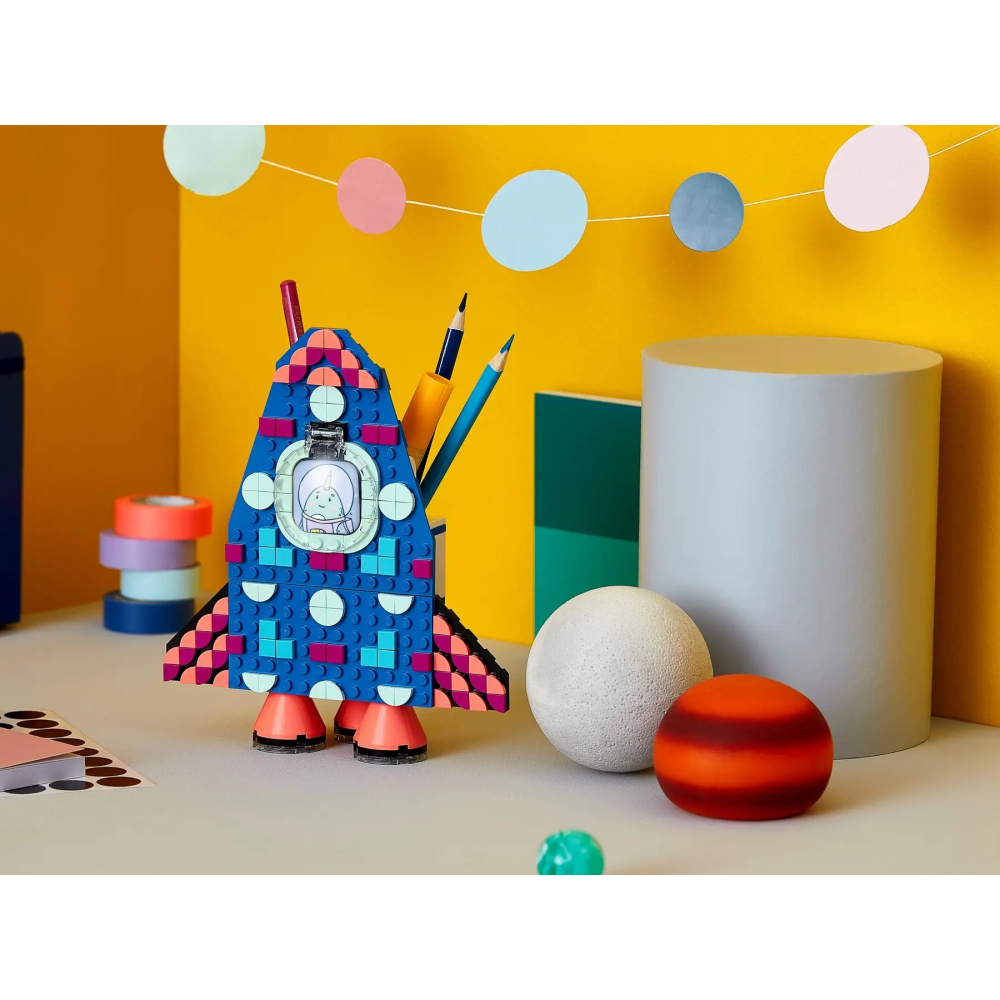 【樂GO】樂高 LEGO 41936 DOTS 筆筒 點點 豆豆 火箭 太空 收納盒 玩具 禮物 手作 樂高正版全新-細節圖7