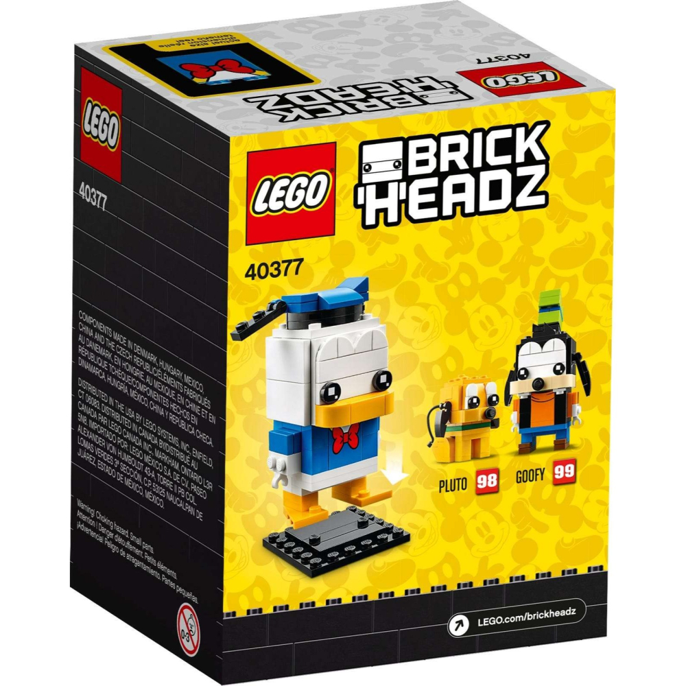 【樂GO】樂高 LEGO 40377 唐老鴨 米老鼠 米奇 迪士尼 玩具 禮物 大頭公仔 收藏 樂高正版全新-細節圖2