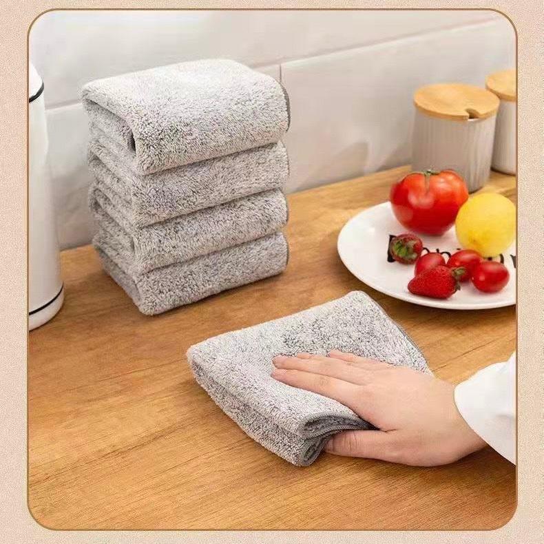 【福氣生活】超好用抹布 30*30cm 竹炭抹布 家用抹布 擦拭布 擦車布 吸水抹布 廚房抹布 纖維抹布 生活用品-細節圖3