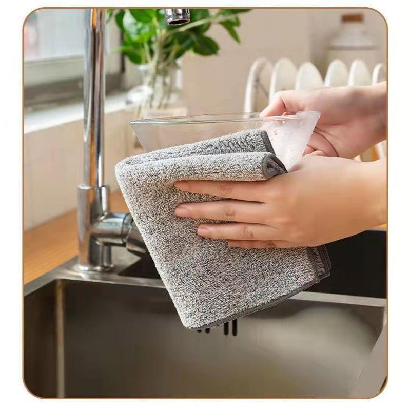 【福氣生活】超好用抹布 30*30cm 竹炭抹布 家用抹布 擦拭布 擦車布 吸水抹布 廚房抹布 纖維抹布 生活用品-細節圖4