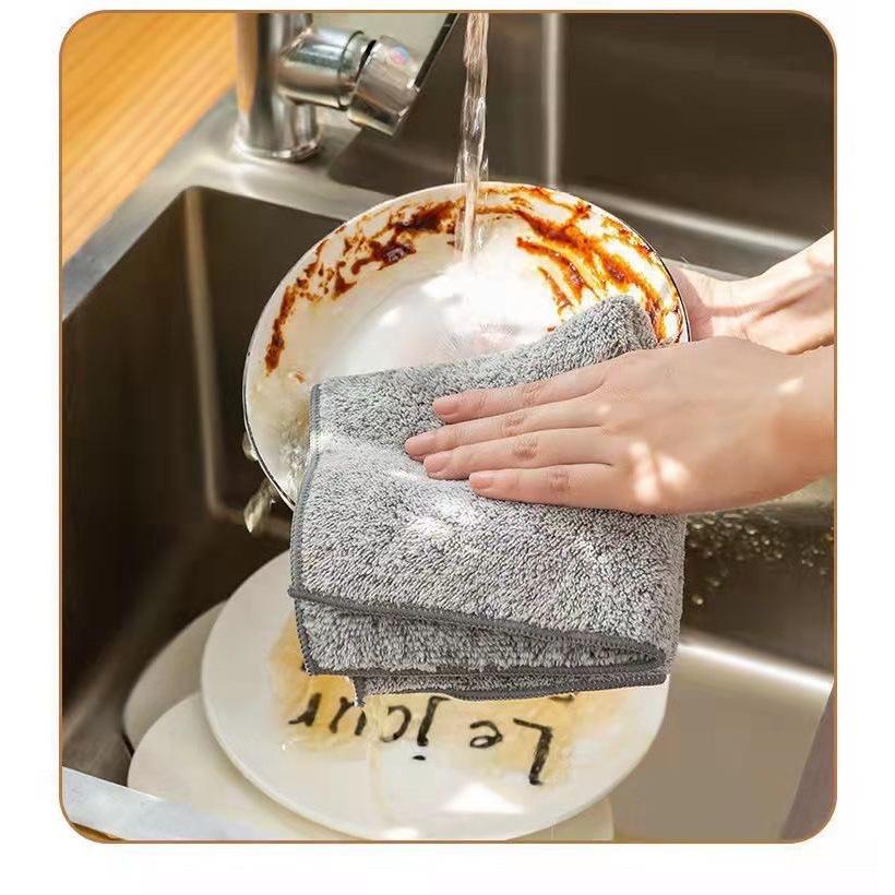 【福氣生活】超好用抹布 30*30cm 竹炭抹布 家用抹布 擦拭布 擦車布 吸水抹布 廚房抹布 纖維抹布 生活用品-細節圖5