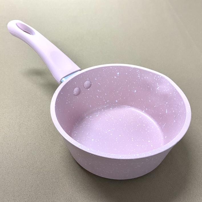 【福氣烘焙】三箭牌特厚加底牛奶鍋14CM 大理石(加底)不沾 [MIY-14P] 電磁爐,瓦斯爐 牛奶鍋 煮糖鍋-細節圖2