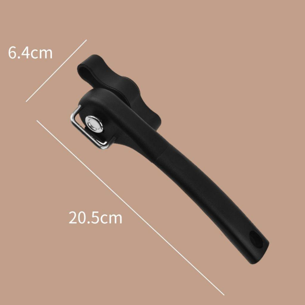 【福氣烘焙】不鏽鋼罐頭開罐器(黑) 1入 安全開罐器 旋轉式開罐器 開罐神器 不割手開罐器 可懸掛收納-細節圖3
