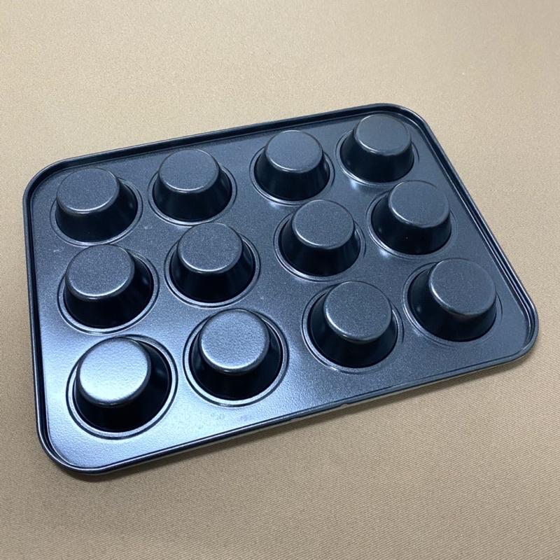 【福氣烘焙】三箭牌一口十二連杯小烤盤 6812NS 不沾小烤盤 244mm*185mm*21mm-細節圖3