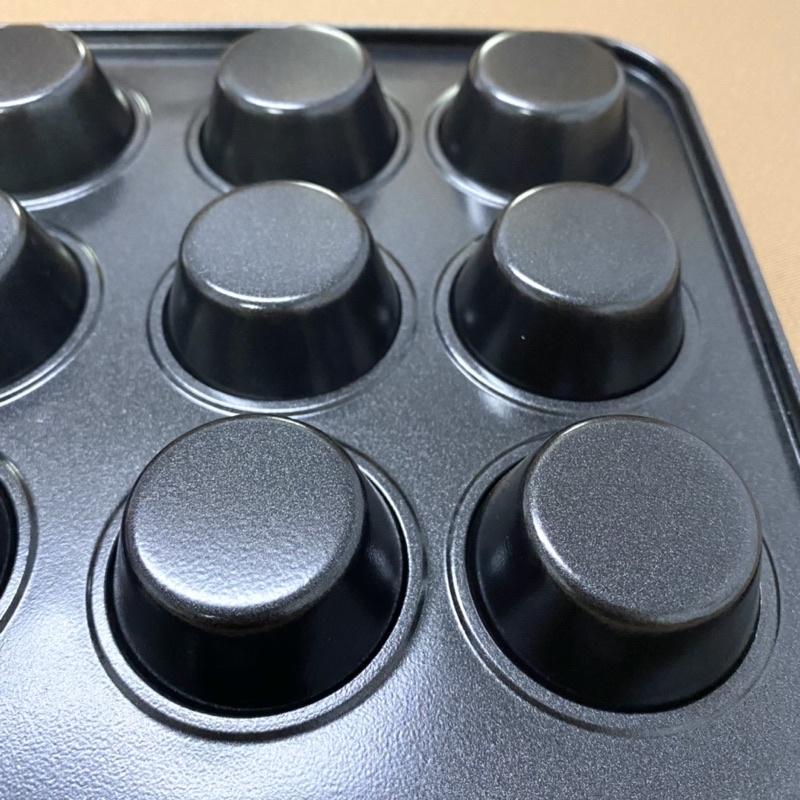 【福氣烘焙】三箭牌一口十二連杯小烤盤 6812NS 不沾小烤盤 244mm*185mm*21mm-細節圖4