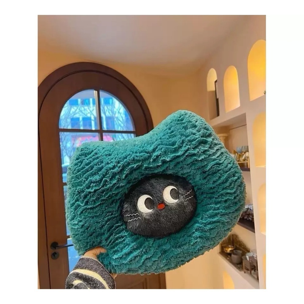 （現貨白色+預購）卡通抱枕 網紅貓咪抱枕 微粒子護頸枕 汽車飛機旅行枕 沙發腰靠 可愛毛絨 小時候生活家居_冠宇百貨屋-細節圖2