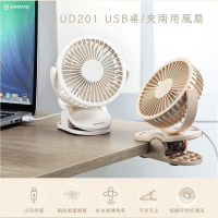 【限時購】Airmate艾美特 USB桌/夾兩用小扇 (無鋰電池非充電式) UD201 (2入組)