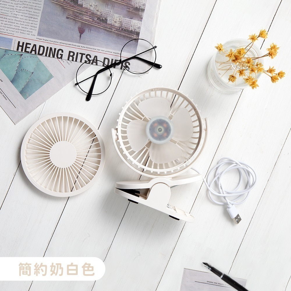 【限時購】Airmate艾美特 USB桌/夾兩用小扇 (無鋰電池非充電式) UD201 (2入組)-規格圖2