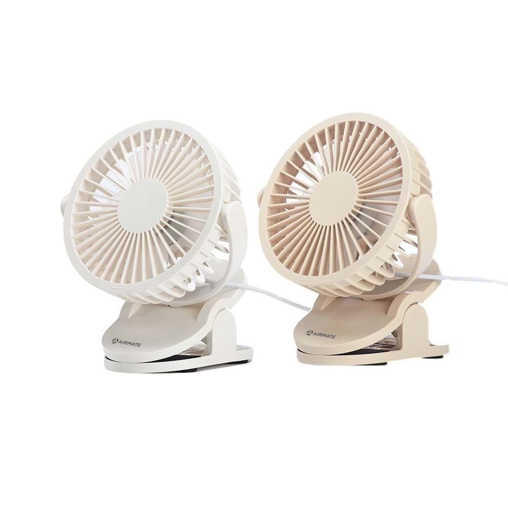 【限時購】Airmate艾美特 USB桌/夾兩用小扇 (無鋰電池非充電式) UD201 (2入組)-規格圖1