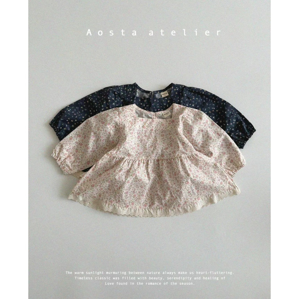 [CCBABY]AOSTA正韓女童小碎花上衣-預購-細節圖2