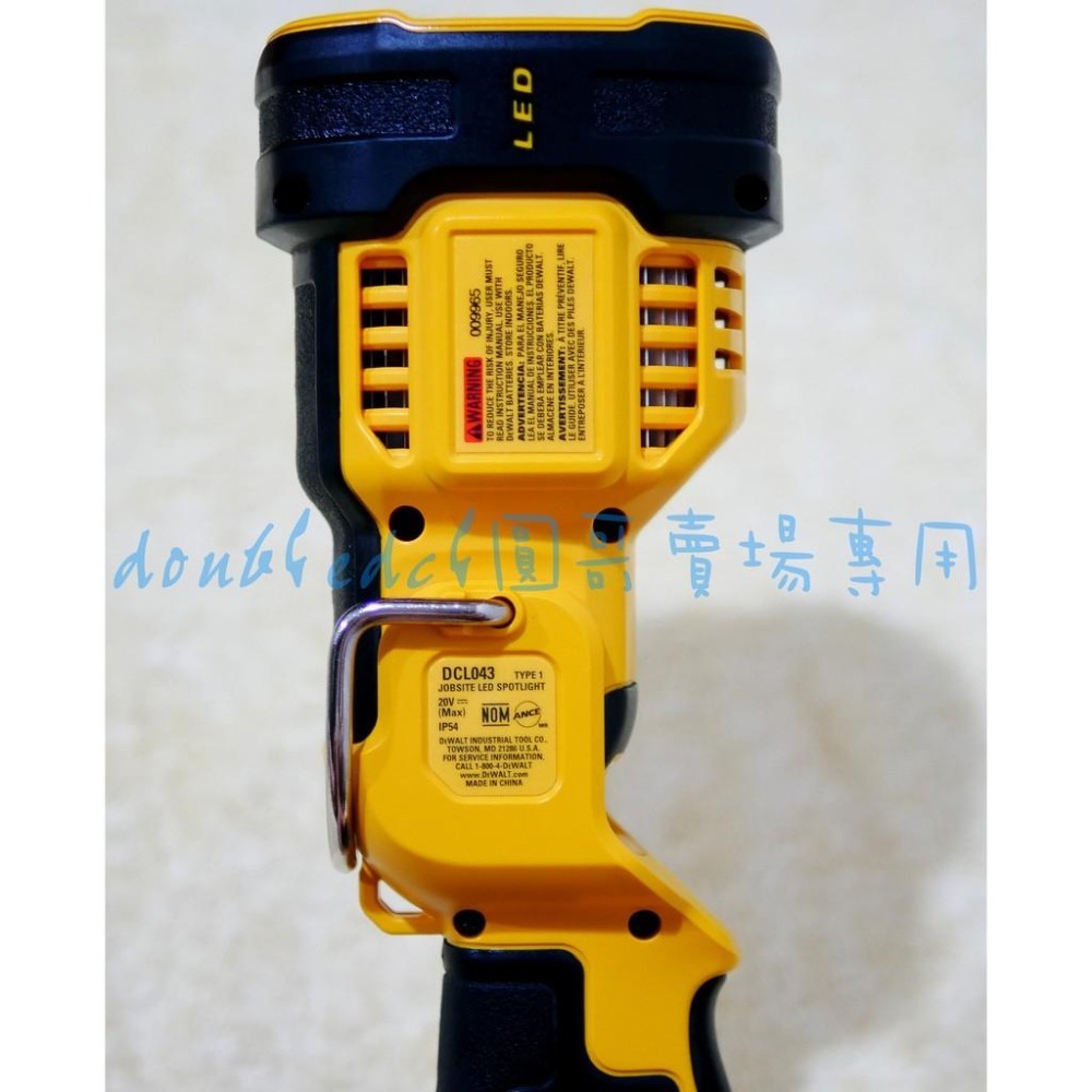 ☞圓哥賣場☜Dewalt得偉 20V DCL043 4*LED 手電筒單機90度搖頭(60V適用)-細節圖3