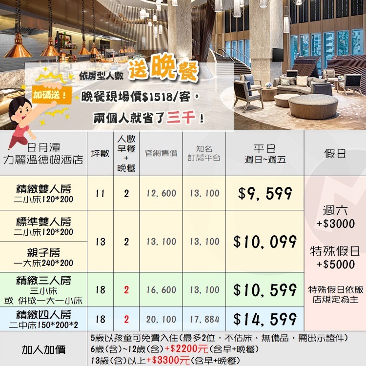【瑪利歐旅遊網】日月潭新選擇！六星級高檔體驗．力麗溫德姆溫泉酒店「精緻雙人房＋早餐 + 晚餐＋設施＋房內湯池」-細節圖2