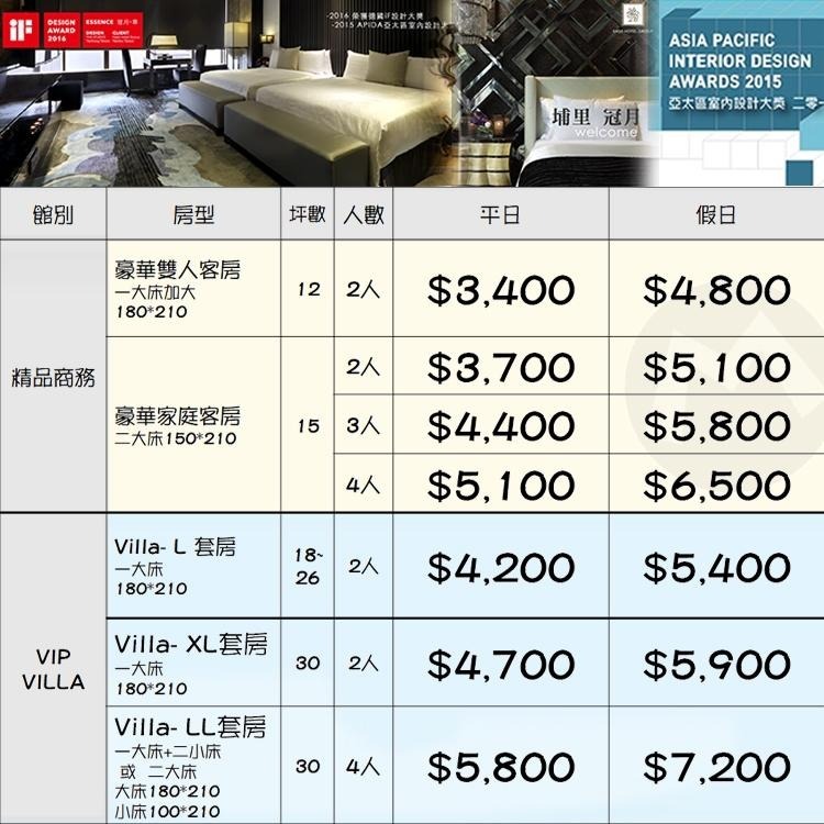 【瑪利歐旅遊網】南投埔里-冠月精品旅館『商務豪華雙人房含2客早餐』另有VIP-VILLA房-細節圖2