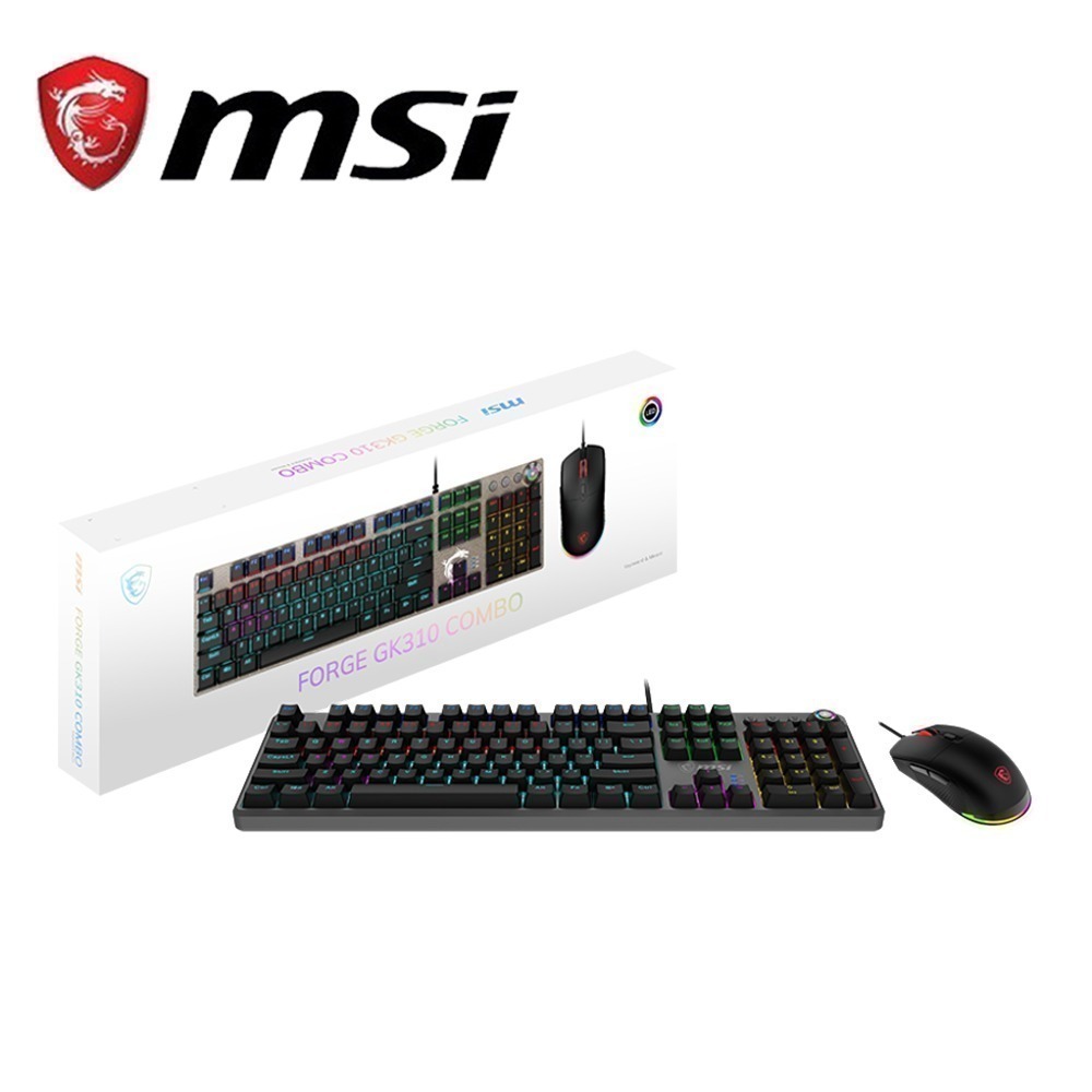 微星 MAESTRO 300 耳機/FORGE GK310 COMBO 鍵鼠組/AGILITY GD60 鼠墊 組合包-細節圖3