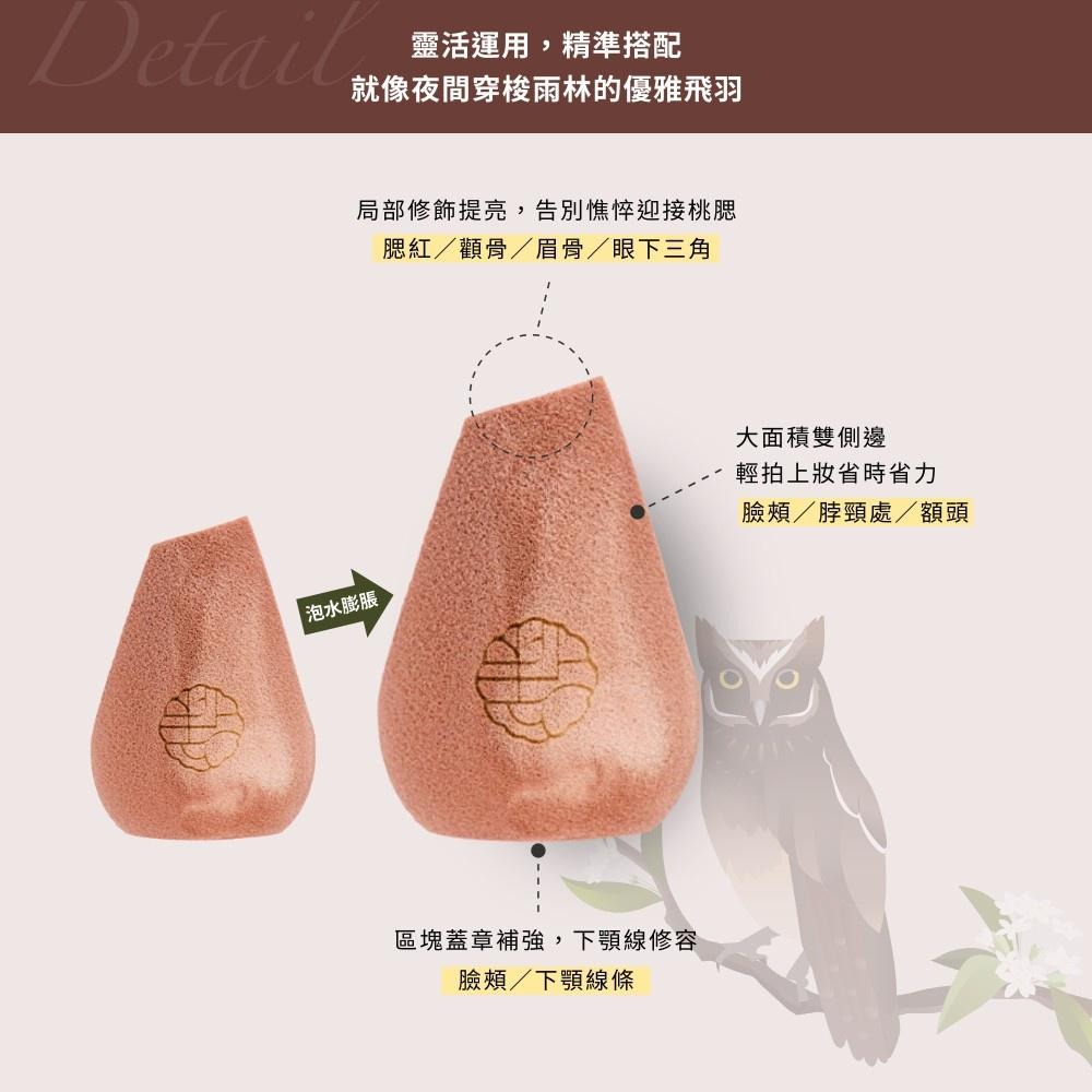 （全新現貨）點胭脂 蘭嶼角鴞 四切面角型美妝蛋 美妝蛋-細節圖2