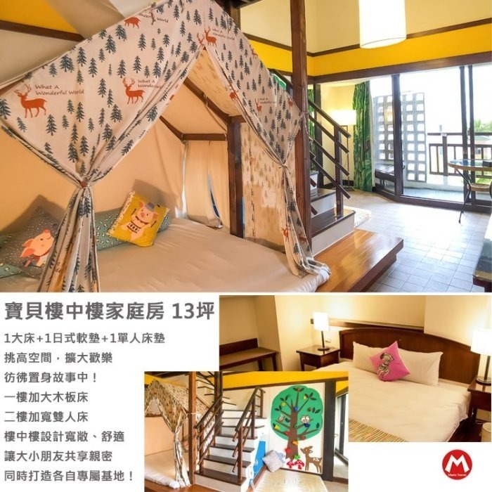 全新裝潢兒童新館！口袋名單之一！(瑪利歐)墾丁悠活渡假村『平日寶貝家庭房10坪2~4人住宿+含早餐+設施』$6800起-規格圖5