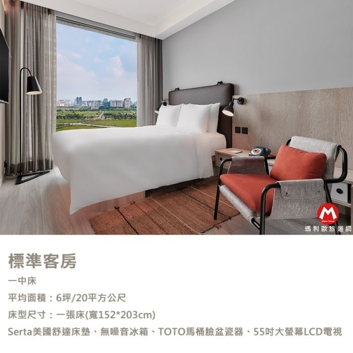 年輕狂歡創新設計(瑪利歐網美夜店風)萬豪國際集團 ‧ 台中豐邑MOXY酒店『雙人房含早餐』夜市步行5分鐘内-規格圖9