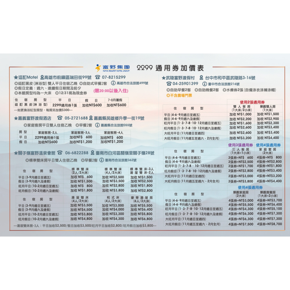 全新裝潢！(瑪利歐旅遊)武陵富野渡假村。各房型住宿(含早、晚餐+SPA水療)四季分明的桃花源地-細節圖4