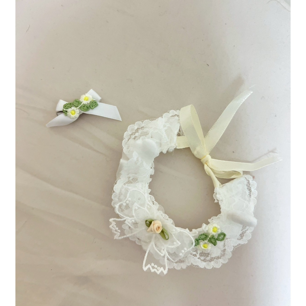 【 花仙子蕾絲裙附小花髮夾🌼 】吉伊卡哇 chiikawa 線條小狗 三麗鷗娃衣-細節圖6